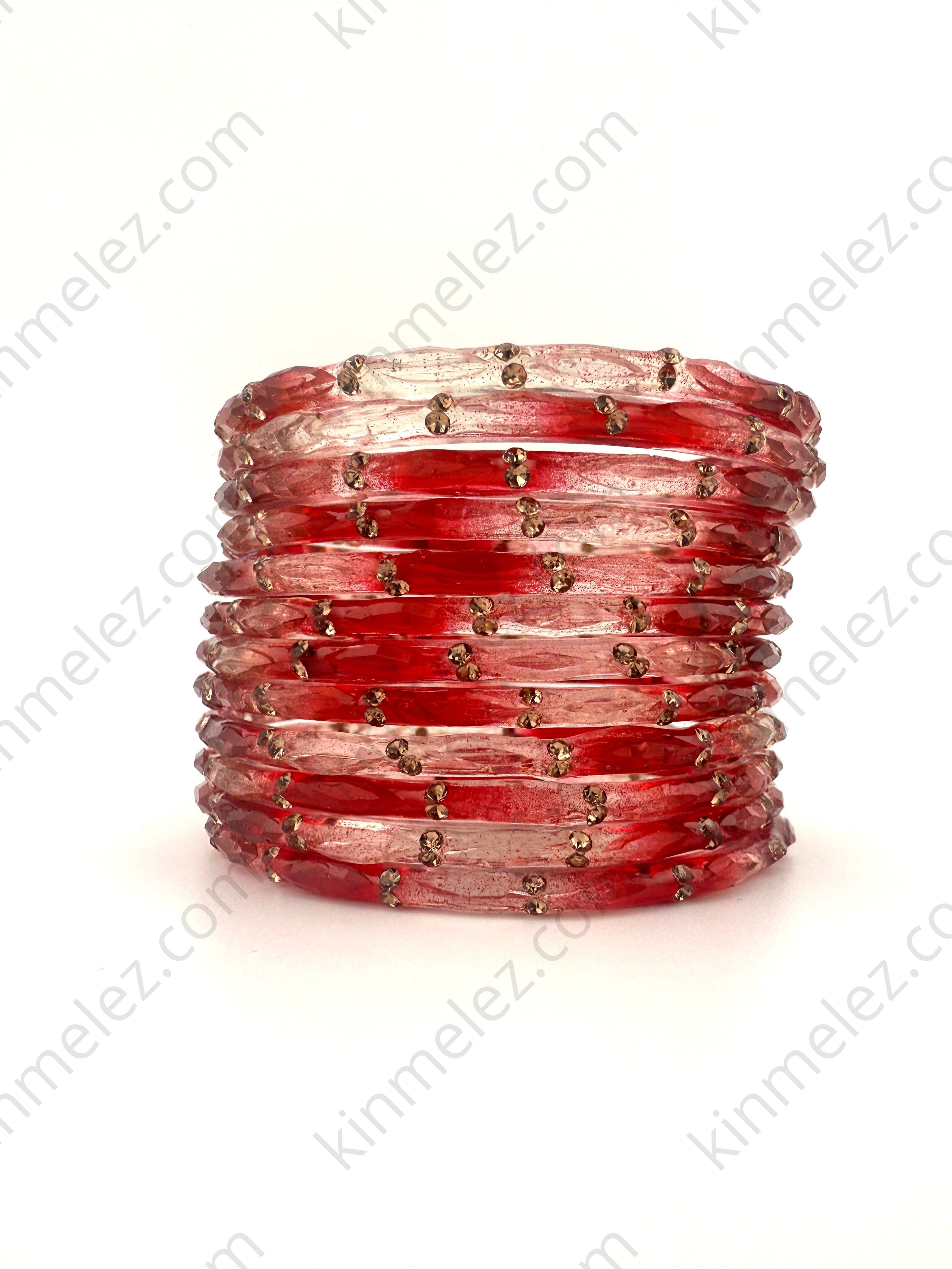 Shaded Rato Chura 12 pcs - Kinmel EZ